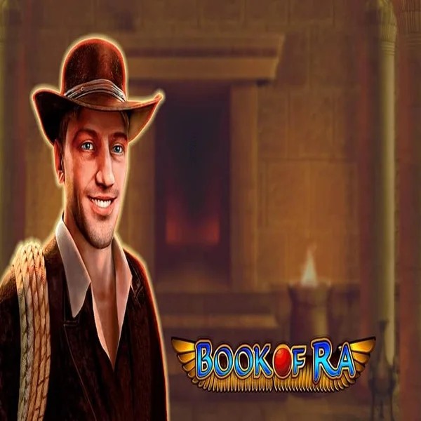 Book of Ra slot logo by Greentube at SG Casino